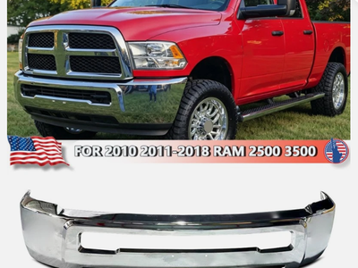 2011-2018 Ram 2500 3500 Big Horn W/O Fog Hole Chrome Front Bumper Face Bar