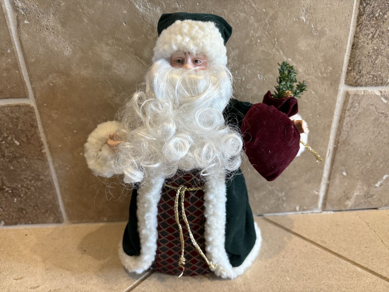 Vintage Santa Claus Tabletop or Tree Topper