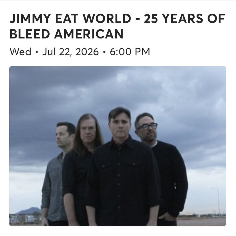 Jimmy Eat World Tickets - Sandy Amphitheater, Wednesday Jul 22, 2026