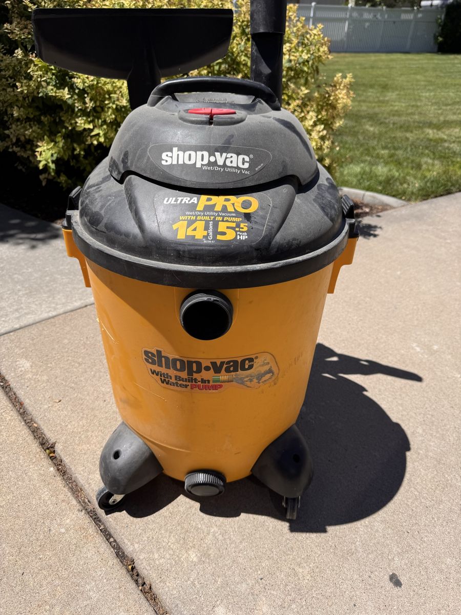 Shop-Vac Ultra Pro 14.5 Gal Wet/Dry Vacuum w/ Built-In Water Pump, 5.5 Peak HP