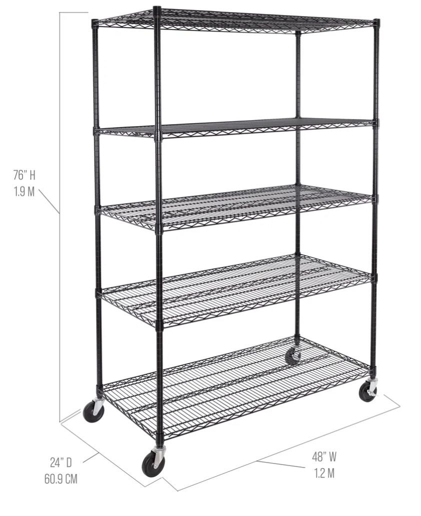 5-tier metal shelving