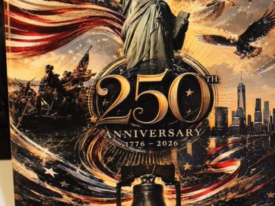 Premium 250th Anniversary USA UV Printed Wall Art & Stone Coasters High End Patriotic Décor