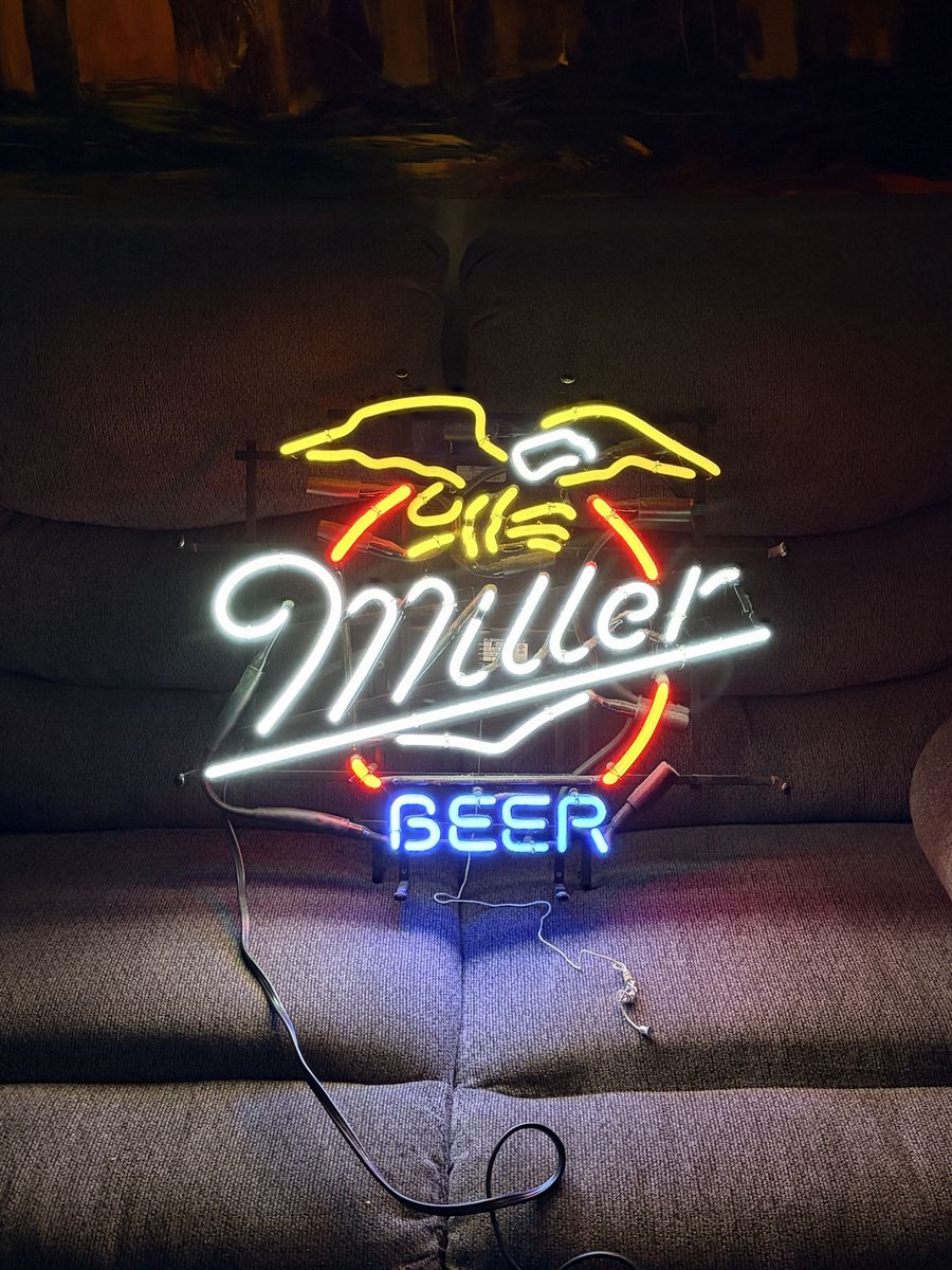 Vintage Miller Beer Neon Sign - Tested and Working