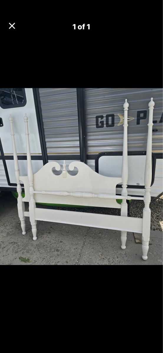 White bed frame