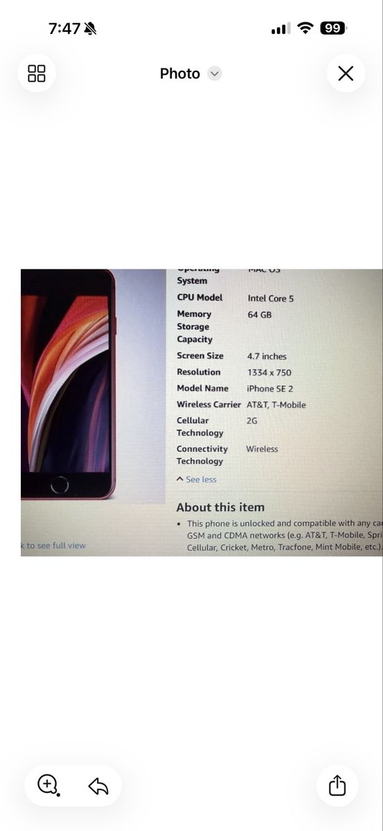 Apple IPhone Red SE 2