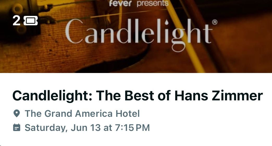 Candlelight Hans Zimmer tickets
