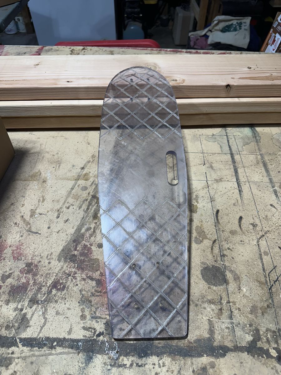 Cool see-through mini longboard deck