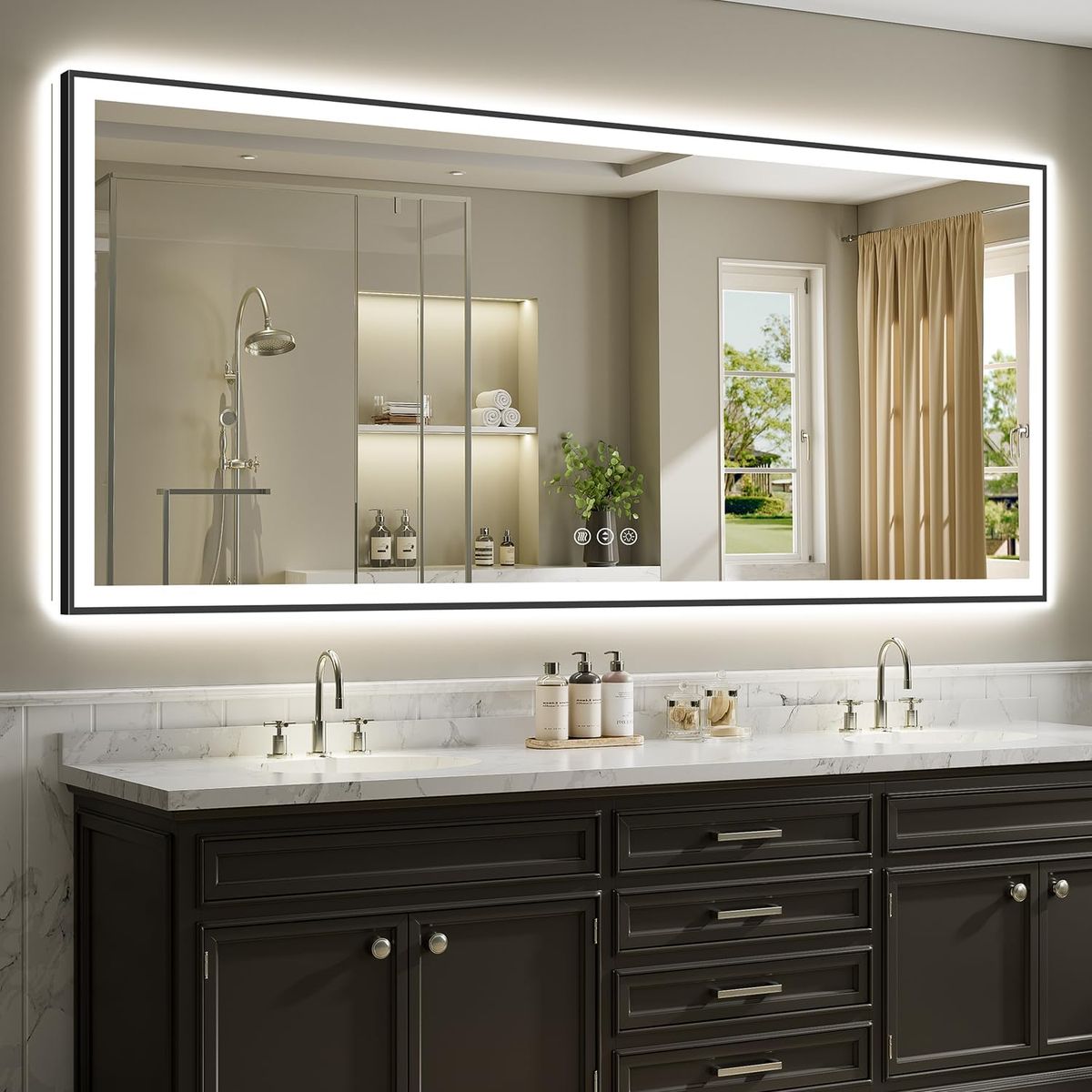 96x36 LED Bathroom Mirror with Lights