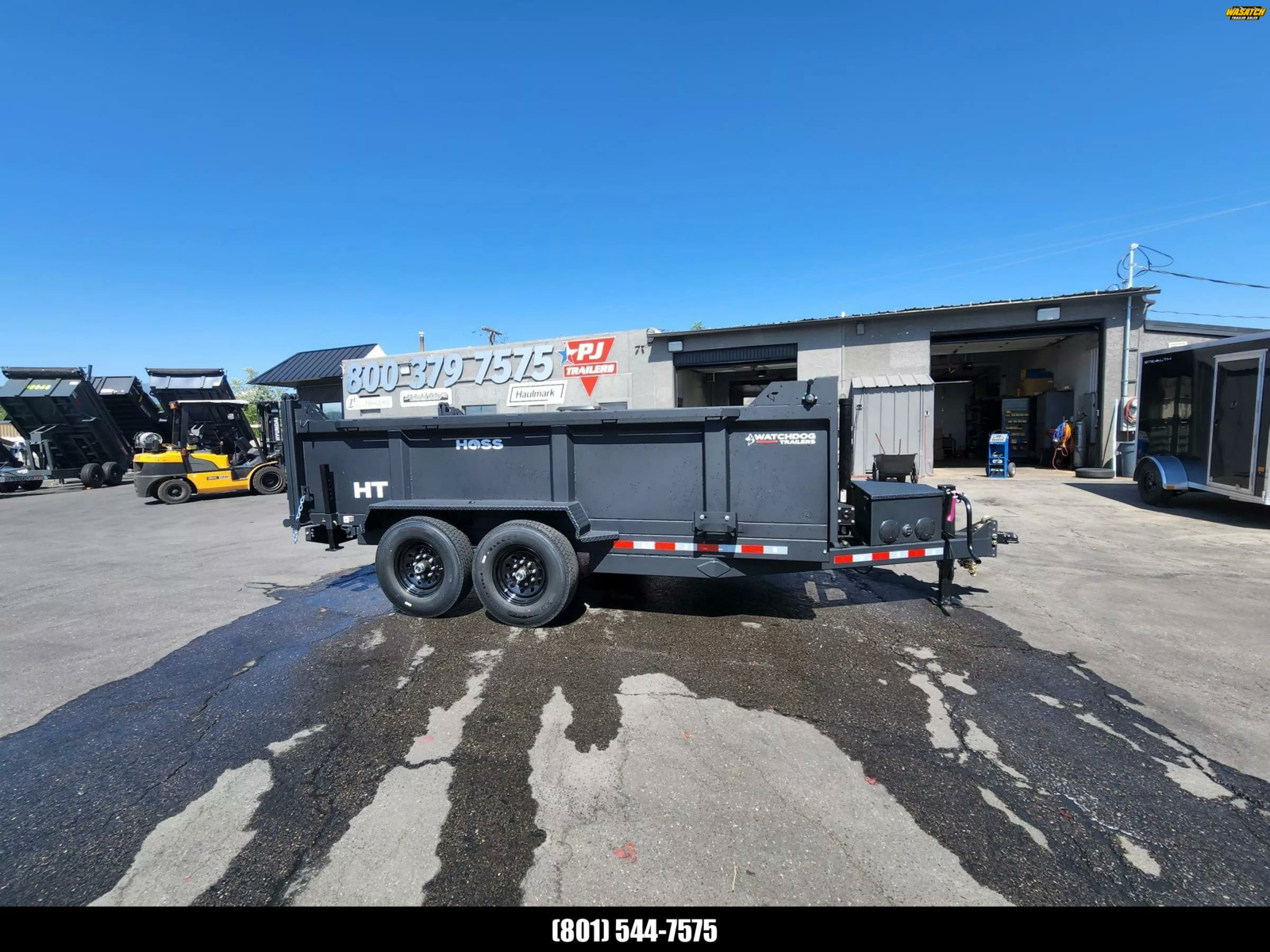 2025 Watchdog 7X14 14K 36" Side (Speaker Package) Hoss Telescopic Dump Trailer