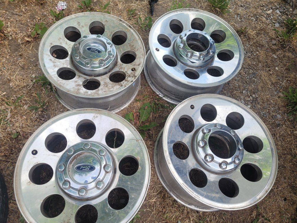 Ford F-350 Wheels & Center Caps - Set of 4, Aluminum, Used