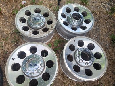 Ford F-350 Wheels & Center Caps - Set of 4, Aluminum, Used
