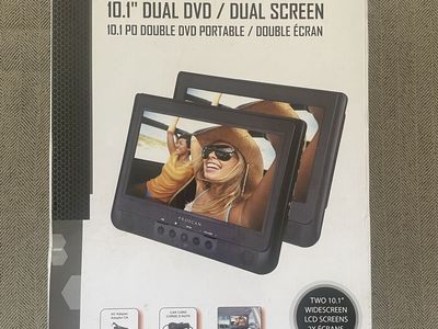 10 inch portable DVD player with 2 screens
