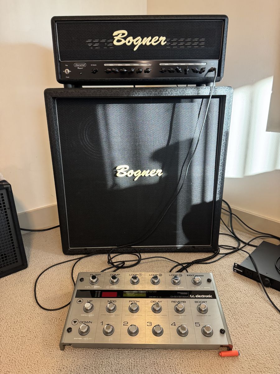 Bogner Uberschall Rev Blue + Uberkab 4x12 + TC Electronic G-System – Like New – Pro Metal Rig