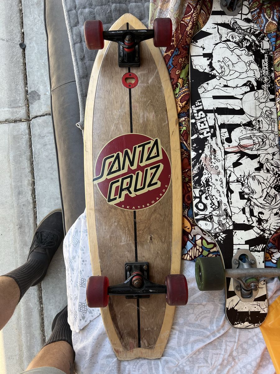 Santa Cruz Classic Dot Cruiser Longboard Skateboard with Built-in Bottle Opener