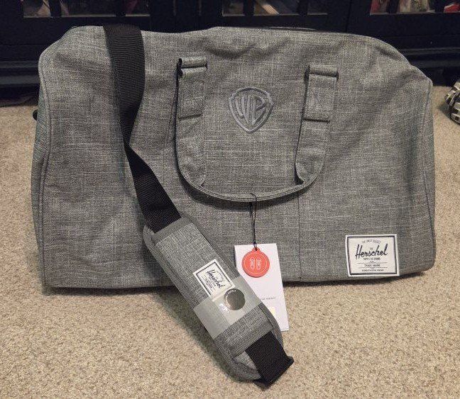 Herschel Supply Co. Grey Duffle Bag with Warner Bros Logo