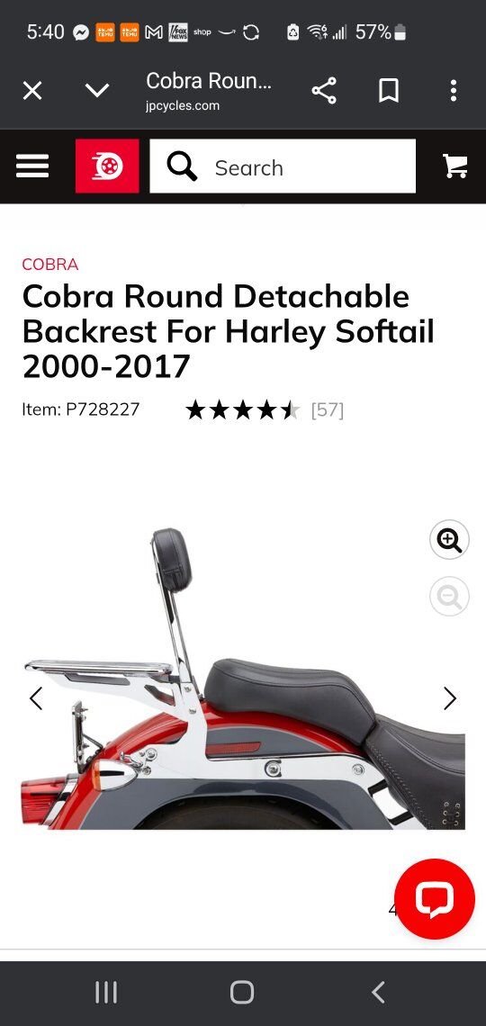Cobra Backrest for a Harley Softail 07-17