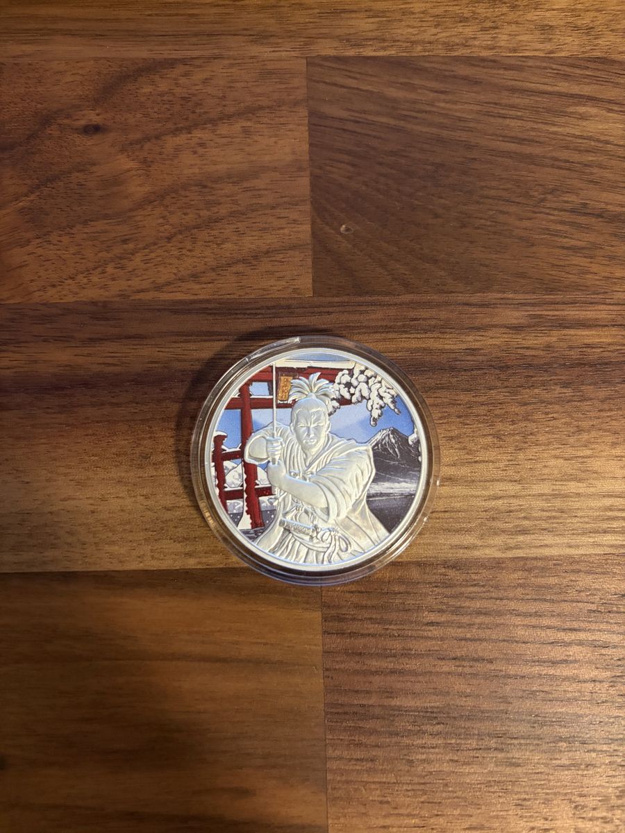 2022 Fiji Ancient Warriors Series: Colorized Samurai 1oz silver coin