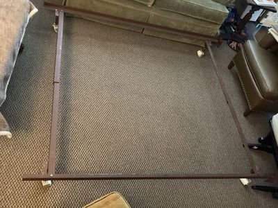 Expandable Metal Bed Frame-Twin, Full, Queen With Locking Wheels