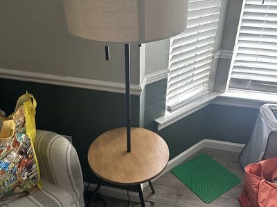 Mid-Century Tripod Floor Lamp w/ Built-in Table
