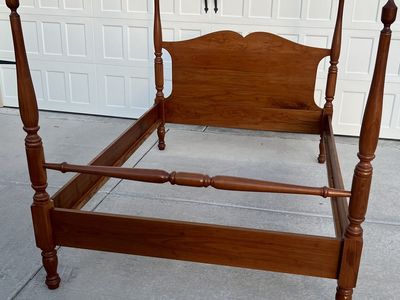 Vintage Solid Cherry 4 Poster Double Bed