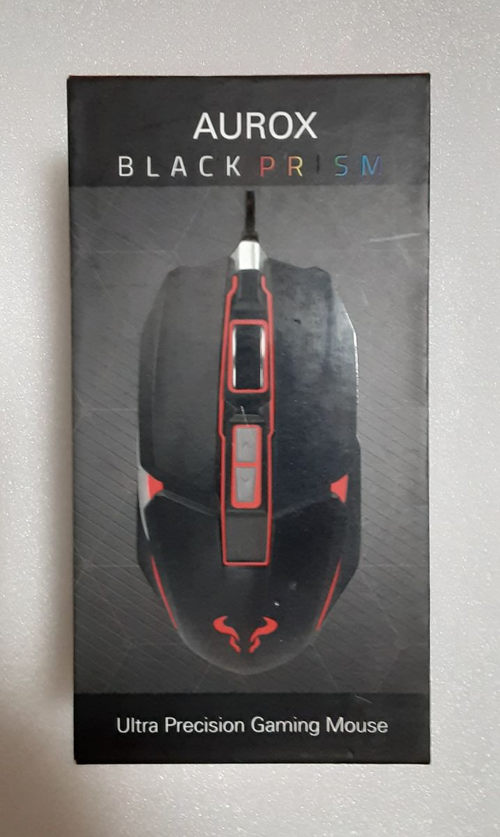 New RIOTORO AUROX BLACK PRISM RGB Ultra Precision Gaming Mouse with 8-Programmable Buttons - 10K DPI 