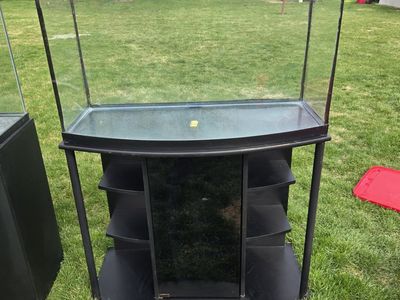 55gal Bowfront Fish Tank with Stand