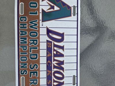 2001 Championship Arizona D Backs License plate