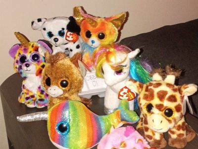 Collection of "Ty" Big Eyed "Beanie Babies"