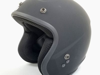 Gmax Youth-Small OF-2Y Open-Face Helmet Matte Black (73-5362YS-L-R3-S3)