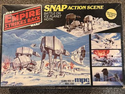 Vintage Star Wars The Empire Strikes Back Battle on Ice Planet Hoth Snap Action Scene Model Kit MPC