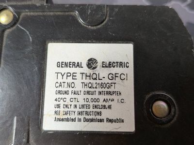 GE General Electric THQL-GFCI THQL2160GFT Ground Fault Circuit Interrupter Breaker 10,000 AMP I.C.