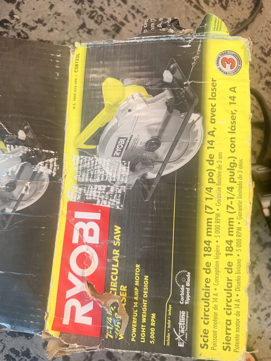 Ryobi 14-Amp 7-1/4 in. Corded Circular Saw with Laser Guide (CSB135L)