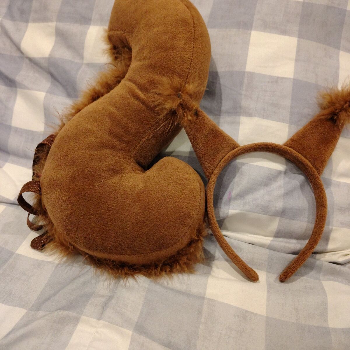 Costume tail and ears headband