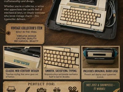 Vintage Smith-Corona Electra 220 Typewriter!