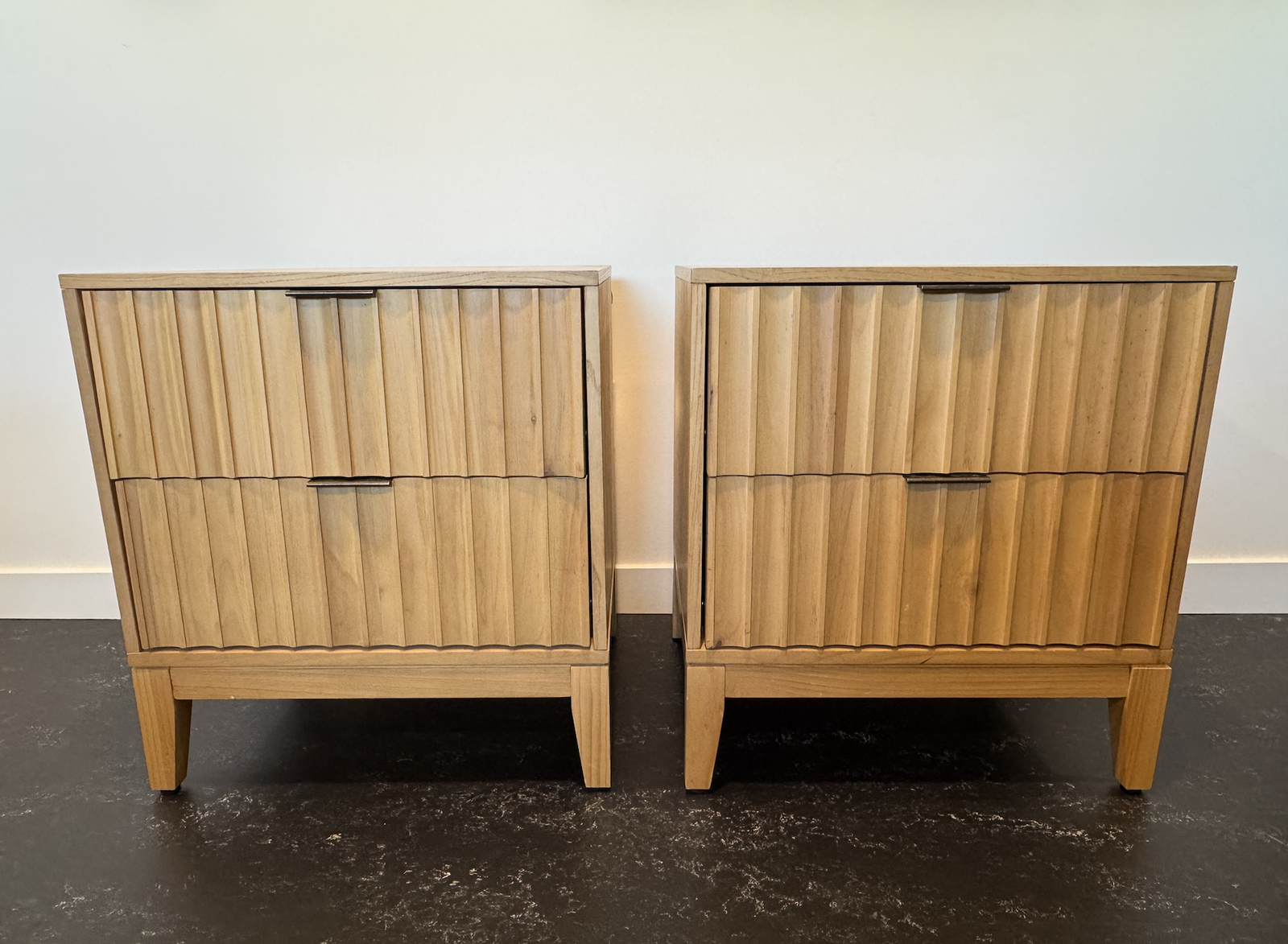 Fluted Nightstands - Set of 2