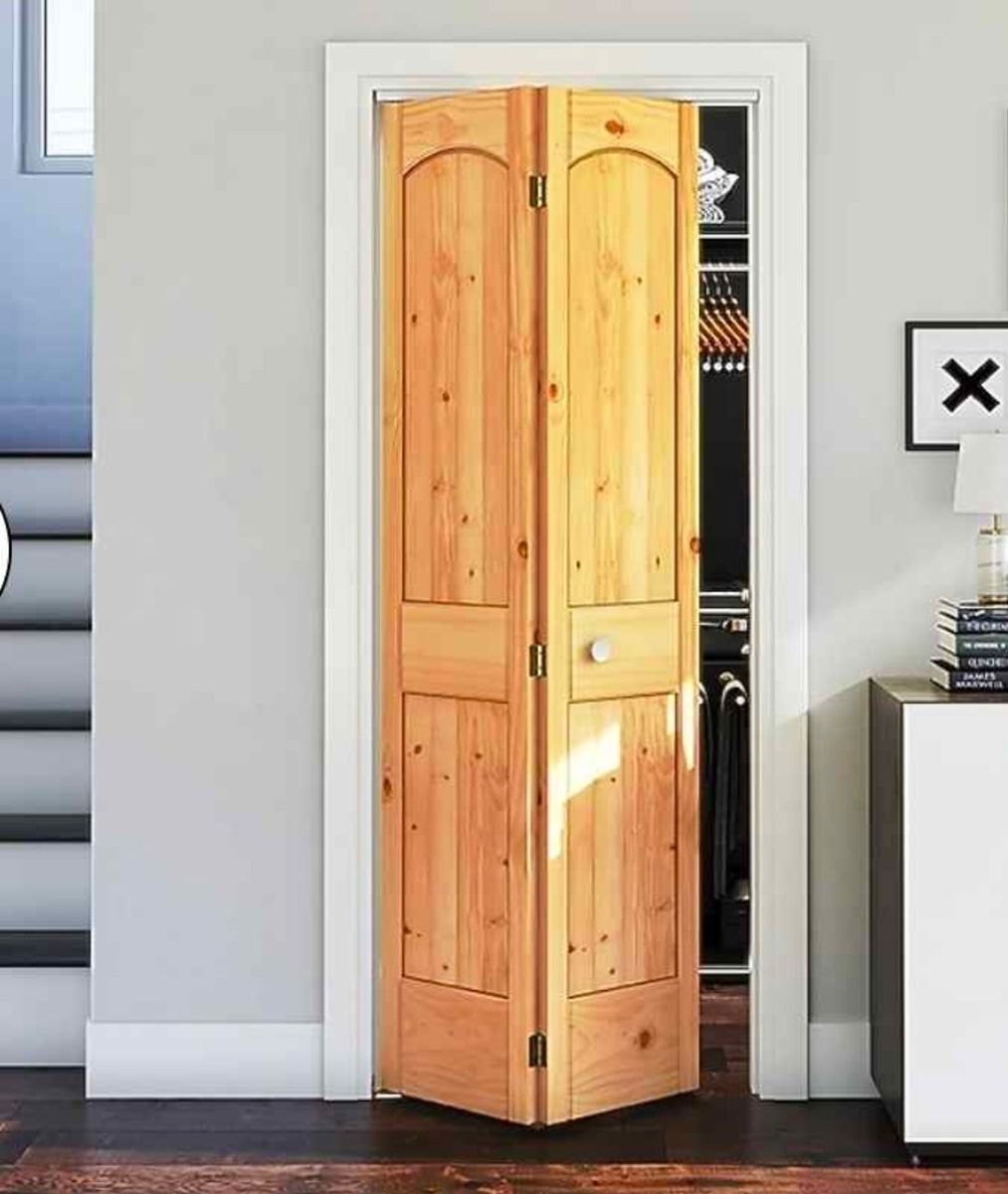 NEW EightDoors 36” x 80” Unfinished Solid Wood Pine Bifold Closet Doors  #206