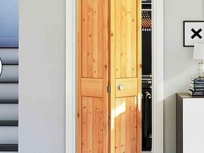 NEW EightDoors 36” x 80” Unfinished Solid Wood Pine Bifold Closet Doors #206