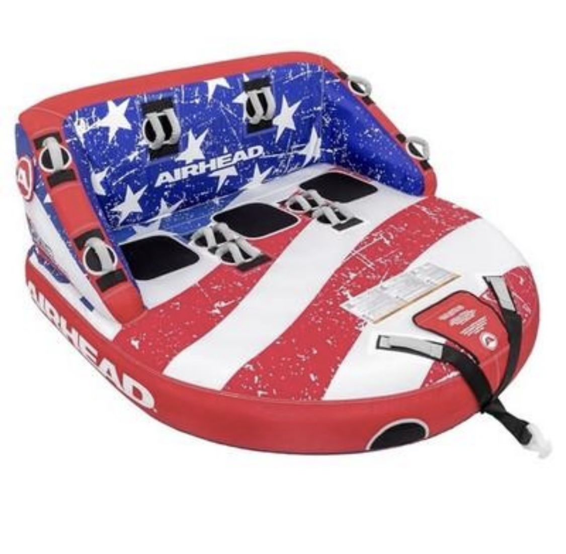 NEW Airhead Super Mable 3-Person Towable Tube - Red, White, & Blue - Water Sports Fun!