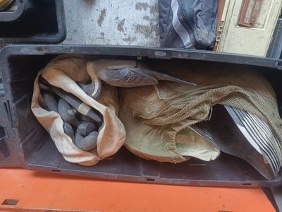 Lot of Duck Decoys with Storage Bags and Carry Net