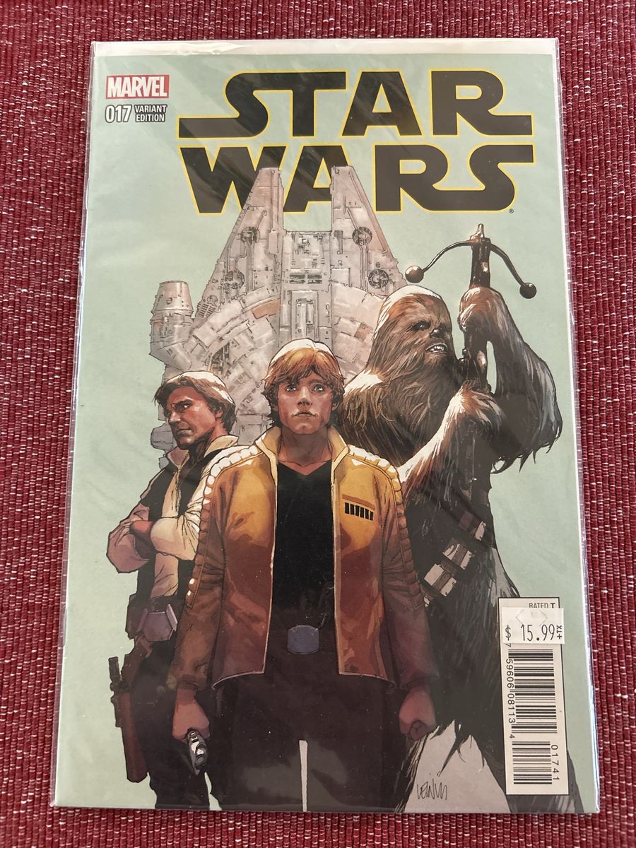 Star Wars- Marvel Star Wars #017 Variant Edition Comic Book - Luke, Han, Chewie Cover Art - Mint Condition Book