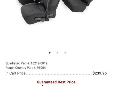 Rough Country 91007 Jeep Wrangler 13-18 Seat Covers - Black Neoprene, Front & Rear