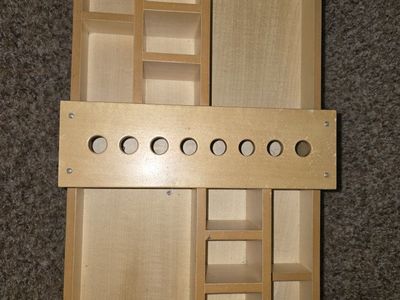 Wooden Desk Organizer Craft Storage Unit with Multiple Compartments and Tool Holder