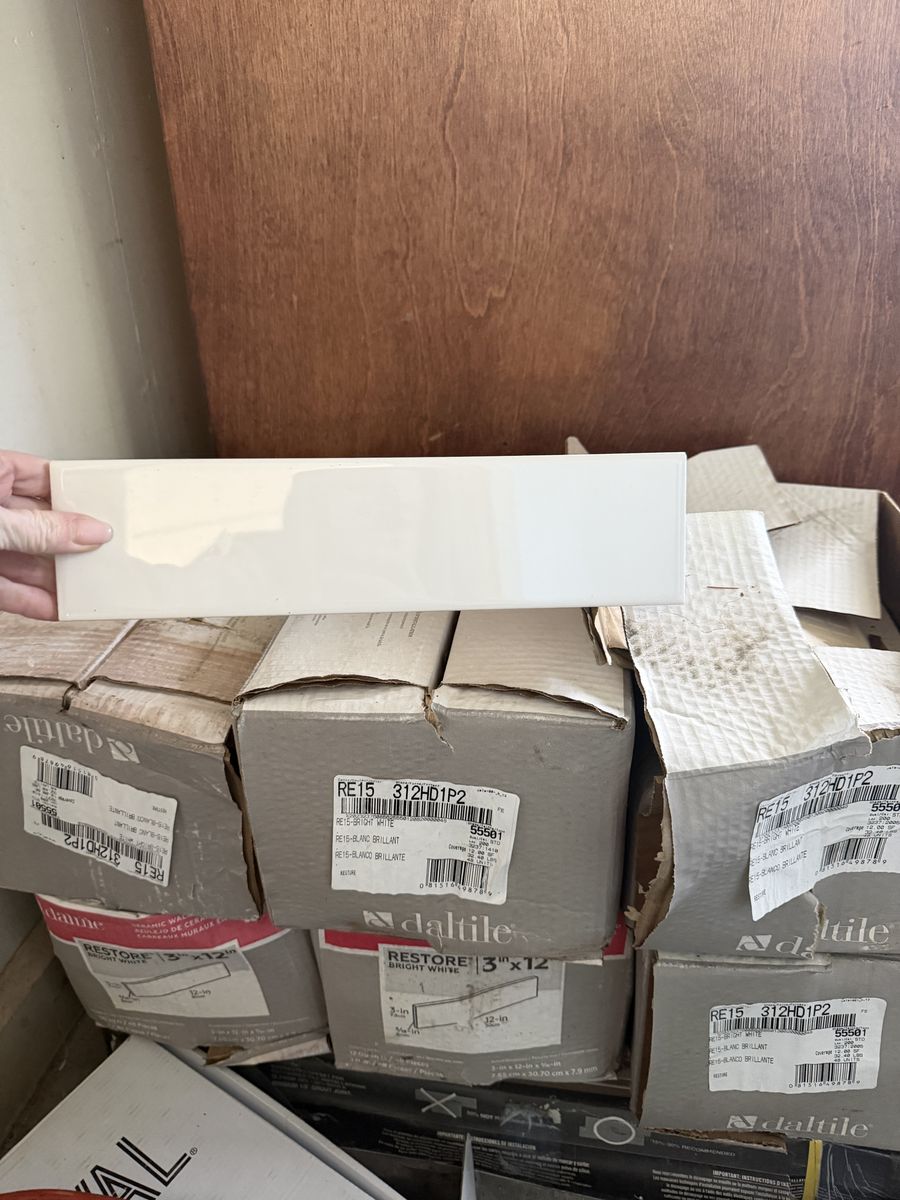 Six Cases of Bright White Subway Tile