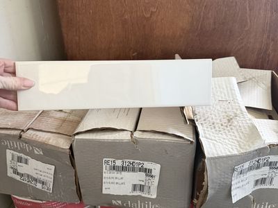 Six Cases of Bright White Subway Tile