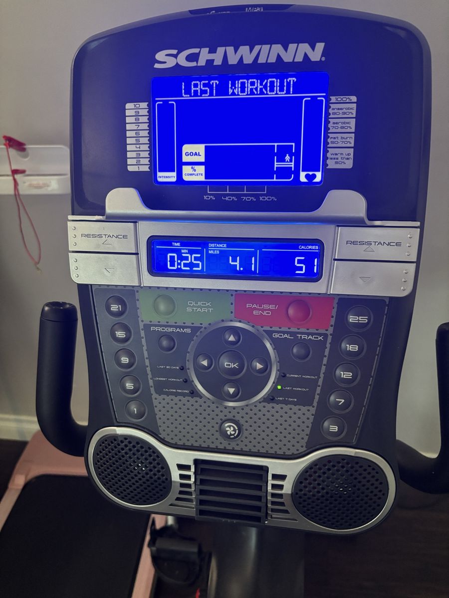 Schwinn Upright Exercise Bike with Digital Console and Resistance Controls