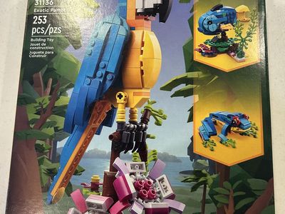 LEGO Creator 3-in-1 Exotic Parrot 31136 Building Toy Set (253 Pieces)