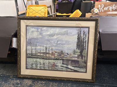 The Lock At Pontoise painting