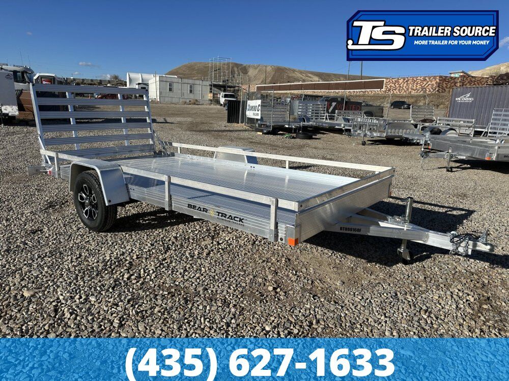 7x14 Bear Track BTU Aluminum Utility Trailer - 3.5K GVWR - Alloy Wheels