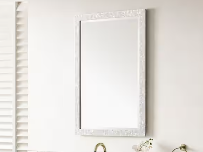 $500 off! New - 26"x38" White Mother of Pearl Bathroom Mirror