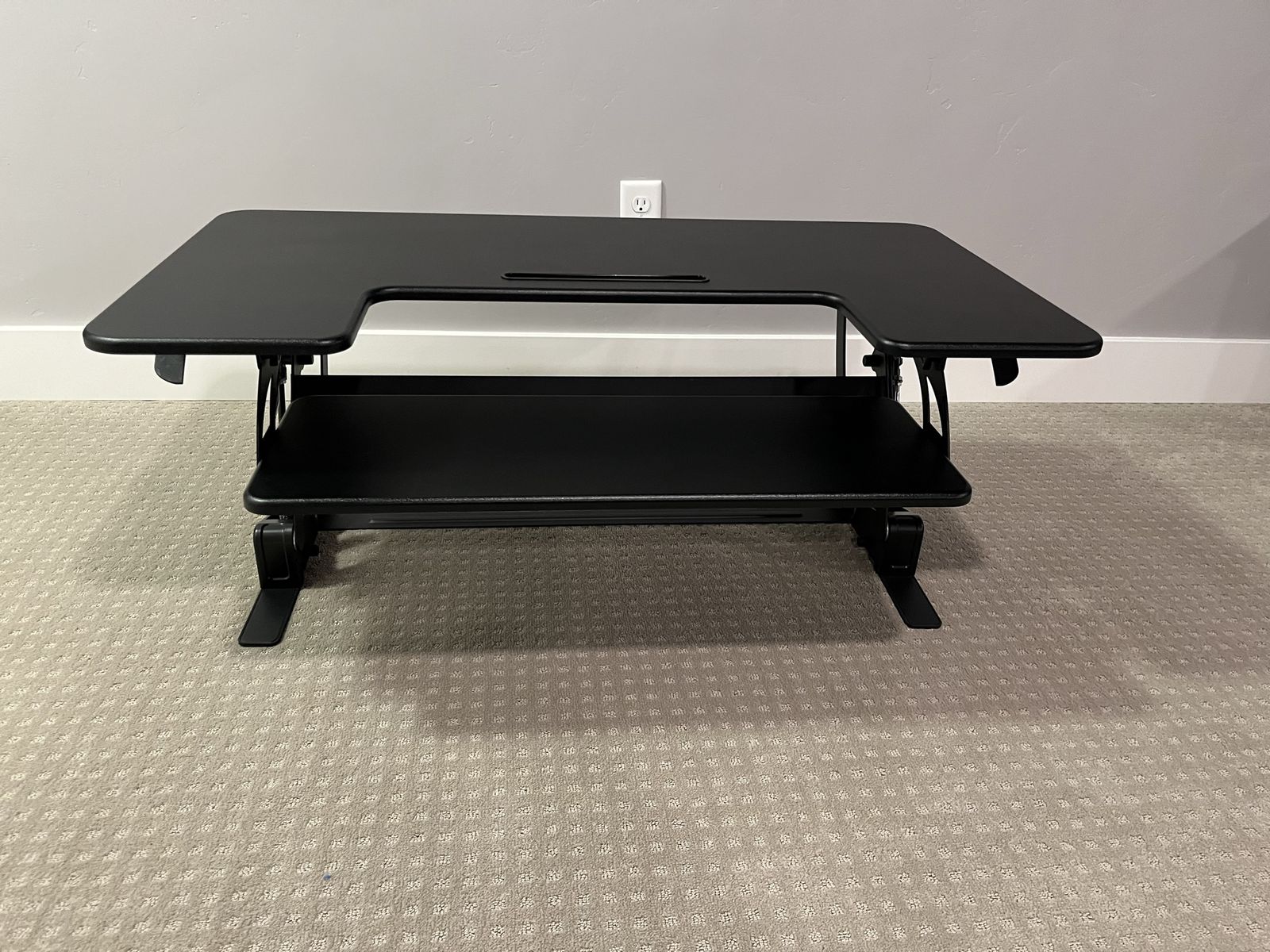 Vivo 42 inch height adjustable stand up desk converter